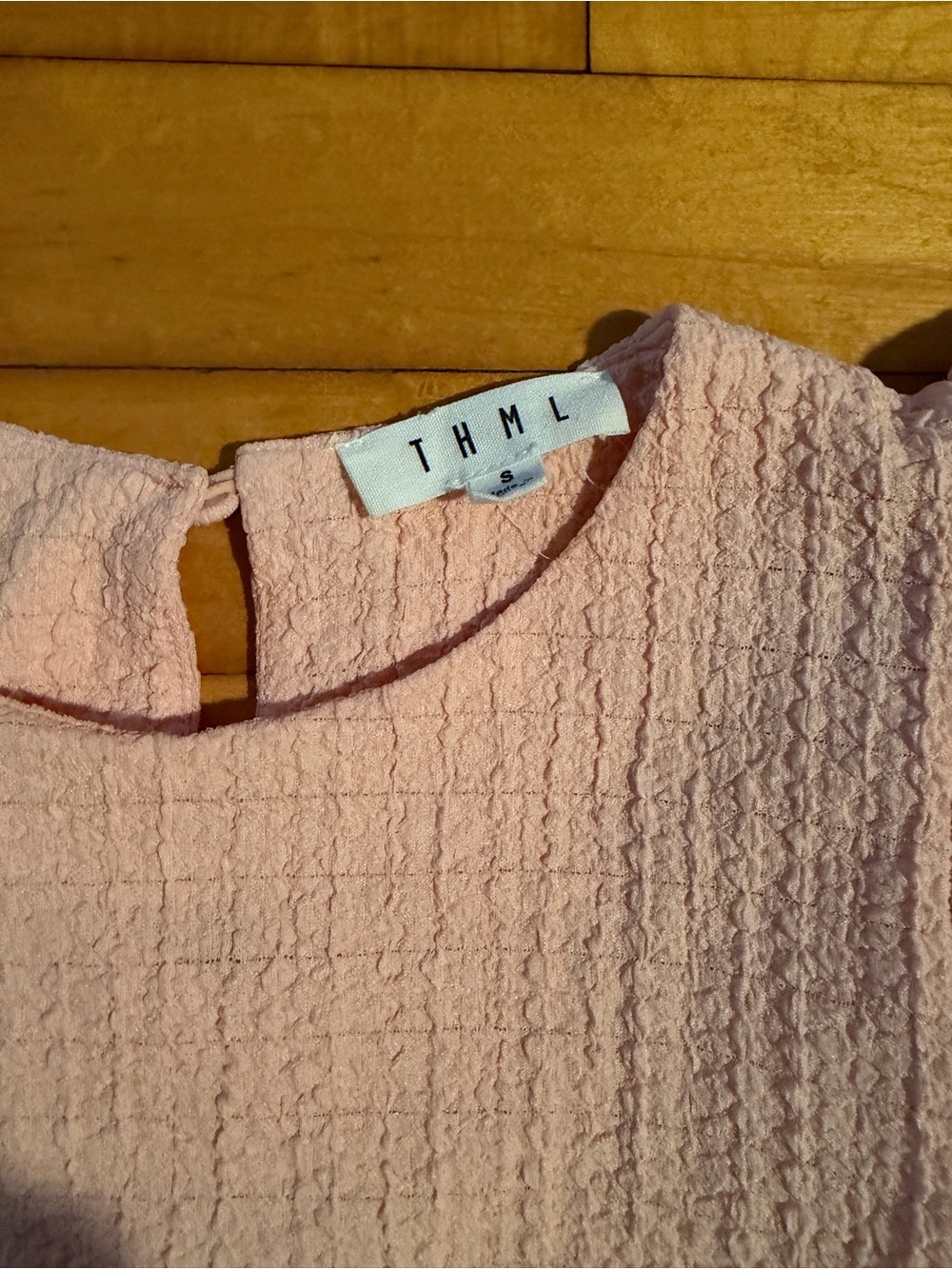 THML Pink Textured Tank with Ruffle Sleeves - Picture 3 of 3